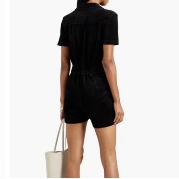 MONROW black velour romper size S new with tags MSRP $175 - Picture 2 of 16